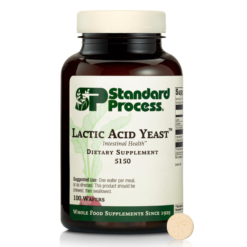 תהליך סטנדרטי Lactic Acid Yeast - תוספת תזונתית לבריאות העיכול & Gut תמיכה - Non-Soy & Vegetarian - 100 Wafers