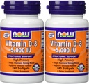 Now Foods ויטמין D3 5000 Iu, 240 רכה (Pack of 2)