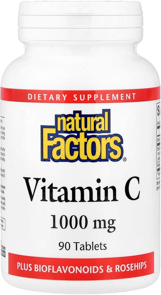 גורמים טבעיים - ויטמין C 1000 מ"ג, עם bioflavinoids & Rosehips, 90 טבליות