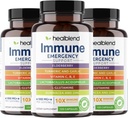מרפא 10 ב 1 Immune תמיכה תוסף Booster עם Elderberry, Zinc, Echinacea, Turmeric, Lactobacillus Acidophilus, עבור מבוגרים (3 Pack)