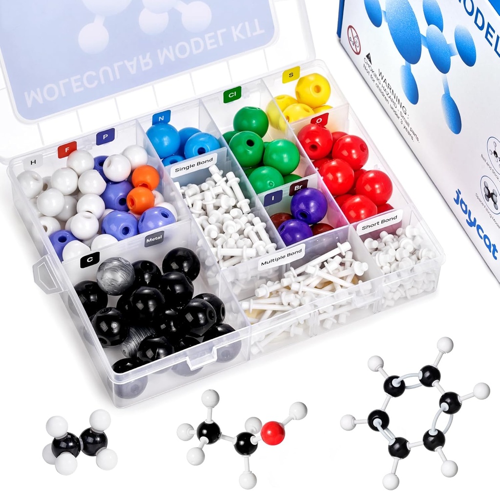 JoyCat Molecular Model Kit (238pcs), מותגי מדע מולקולרית אורגניים עבור Ochem ותלמידים Inorganic מורים