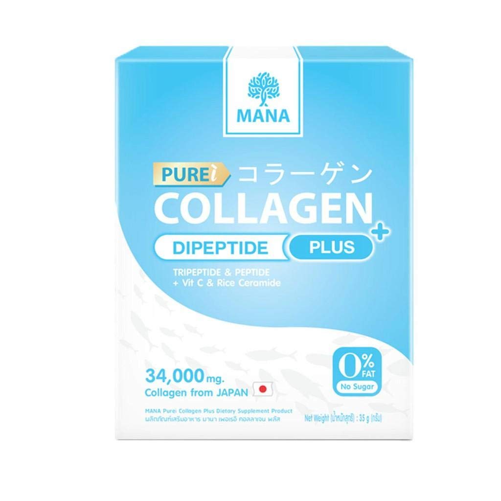 ManA Pure Collagen Plus 35g אבקת קולגן, שופע במים לשתייה, מסייע להפחית קמטים על הפנים. זה יעזור לעור להיראות קפיצה, חברה, לבן וברור, עם הילה