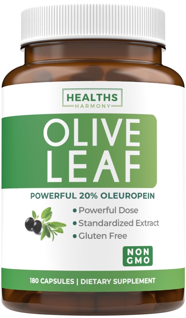 Super Power Charlotte Leaf Extracts - טבעוני non-GMO 750 מ"ג תמצית זית עם 20% אולאוסין Antioxidant תוסף עבור Immunity Skin and Heart Health Support - Made in the USA (6 חודשים אספקה)