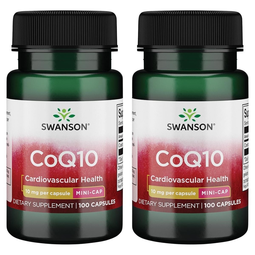 Swanson Coq10 - Mini Cap 10 מ"ג 100 Caps (2 Pack)