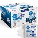 MED PRD Sterile אלכוהול פרפ פדים, אנטיספפטי, 70% Isopropyl, באופן פרטני נדפס, כיתה 2 Ply Wipes (200 הרוזן (Pack of 1) לבן)