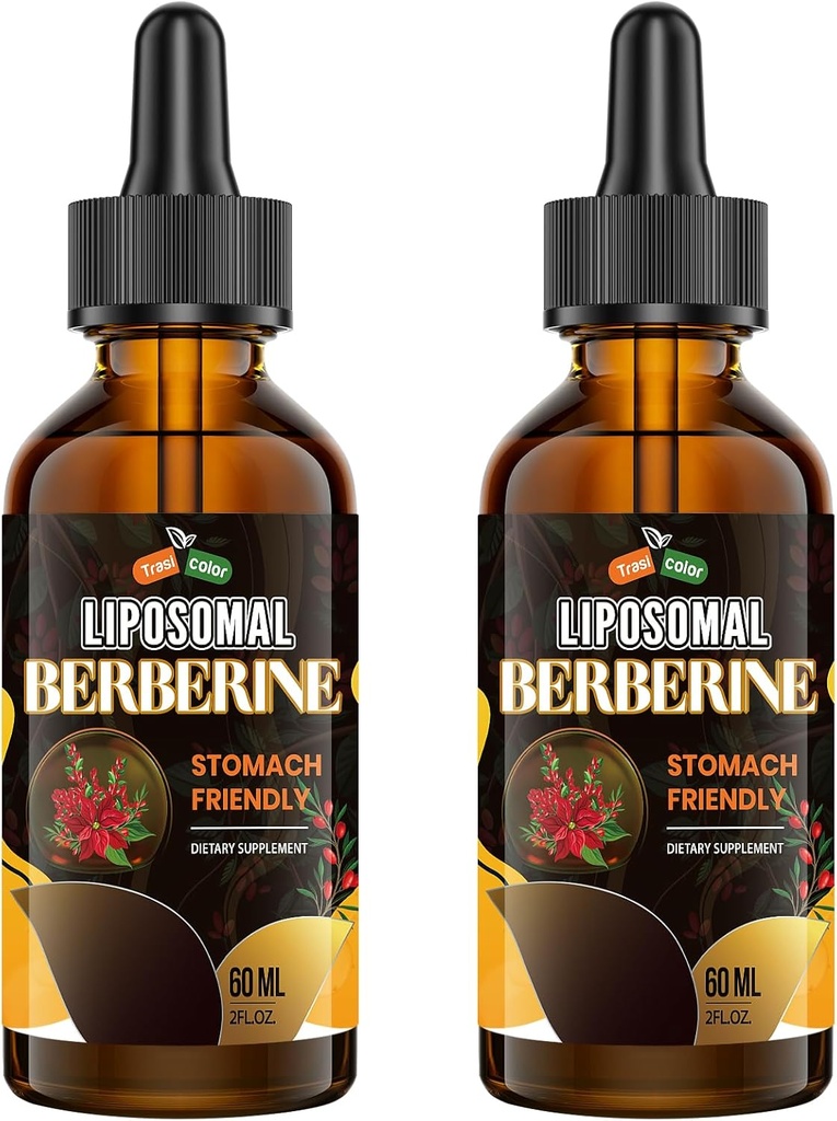 תוספת ברברין עם Ceylon Cinnamon 3000 מ"ג - High Bioavailability Liposomal Berberine נוזל טיפות, Berberine HCL Complex Plus Turmeric Supplements, AMPK Activator, מתאים לנשים, גברים 120 מ"ל