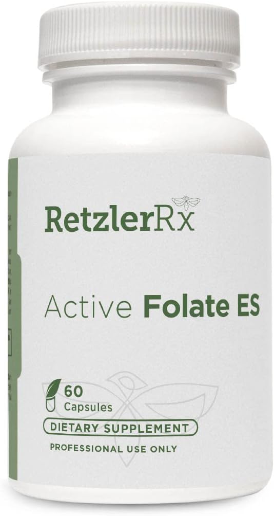 הורמון Synergy Active Folate ES - 5-MTHF - 10,000 mcg (10 מ"ג) לשרת - 5-MTHF (כ-5methyltetrahydrofolate) - Bioactive Folate כ Quatrefolic® - 60 Veg Caps