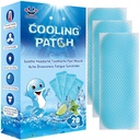 20 Sheets Cooling Patches עבור Fever Discomfort & Pain הקלה, Cooling Relief Fever מופחת, Soothe Headache Pain, Pack of 20 Blue
