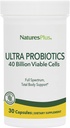 NaturesPlus Ultra Probiotics - 30 קפסולות טבעוניות - תמיכה מלאה של הגוף - כולל Prebiotic Acai - 30 משרתות