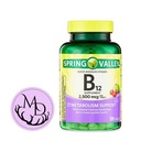 Generic Spring Valley, ויטמין B12 2500 mcg, B12 Quick-Dissolve Cherry Flavor Tablet Dietary Supplement, ויטמין B12, 120 Count + DRI Store + Sticker