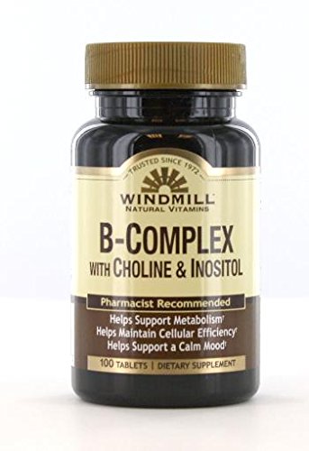 Windmill B-Complex with Choline and Inositol Tabs 100 של Windmill