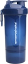 Smartshake O2GO One פלסטיק חלבון Shaker 800 מ"ל | 27 oz - Leakהוכחה Screw-on Lid - BPA Free - Unisex - הצי הכחול
