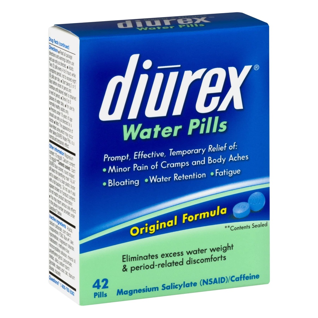 Diurex Water Pills המקורי פורמולה - 42 גלולות