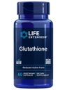 Life Extension Glutathione 500 מ"ג - קפסולות Glutathione, תוסף Antioxidant, מתח Oxidative, Active הקטנת טופס - Gluten-Free, non-GMO, Vegetarian - 60 קפסולות