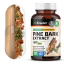 BIO KRAUTER Pine Bark לחלץ קפסולות 400 מ"ג - 100 Count - Antioxidant תוסף - 95% Proanthocyanidins - Pine Bark תוסף - טבעוני, No Fillers
