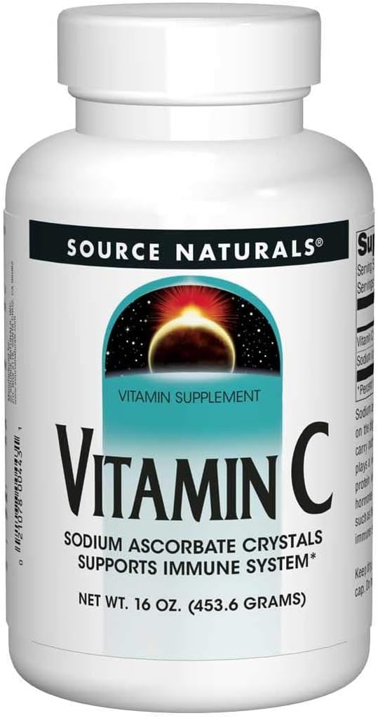 מקור טבעי ויטמין C, Sodium Ascorbate Crystals, תומך במערכת החיסון * 16 Ouncess
