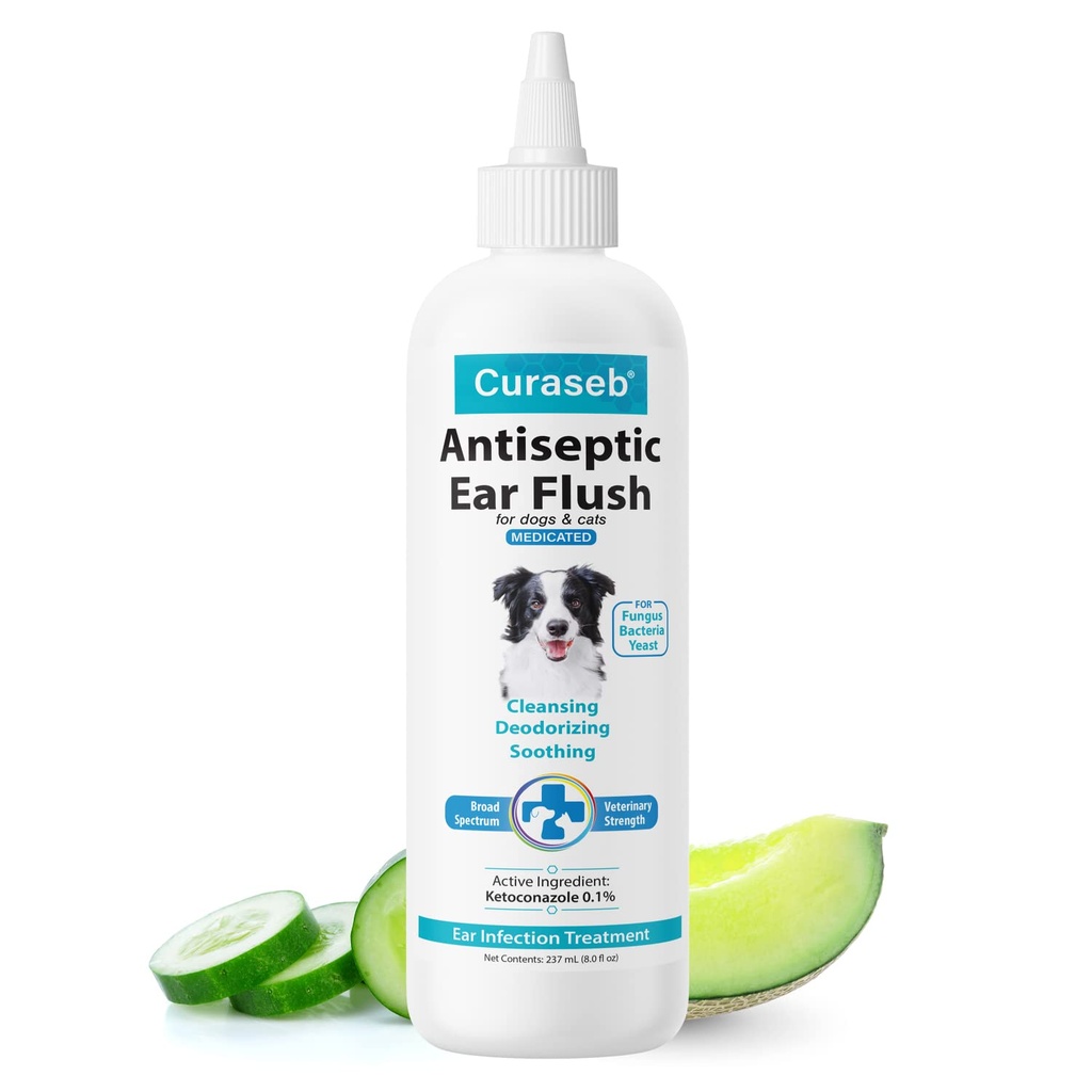 פתרון לטיפול בדלקת אוזניים - Soothes Itchy & Inflamed אוזנייםs - ניקוי Debris ו Buildup - 8oz