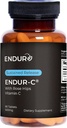 Endur ENDUR-C ויטמין C עם Rose HIPS, תומך בייצור Collagen, Antioxidant Protection & Gentle Digestion, Gluten Free, 500 מ"ג (90 טבליות)