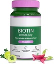 תוסף ביוטין לשיער חזק יותר, תמיכה ב- Healthier Nails & Glowing Skin for Women & Men, Natural Sesbania Grandiflora Herb, 60 Veg Tabs