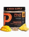 Pinch Magic Sugar Free סיבים אבקת - Light Tropical Flavor Psyllium Husk with Bromelain & ויטמין C & D - טבעוני, Gluten-Free, נקי תווית, USA-Made, GMP-Certified - 28 ימים אספקה אספקה