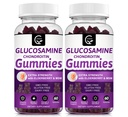 Glucosamine Chondroitin Gummies עם MSM & Elderberry תוספת כוח - תמיכה גמישות, Antioxidant Immune תמיכה תוספת תמיכה למבוגרים, גברים ונשים - 60 צ'נדרוטין מסטיקמי (2 Pack)