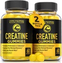 Atlantis Nutrition Creatine Monohydrate Gummies for Power & אתלטיקה ביצועים - 5g Creatine Per המשרת - בנו שריר, ביצועים מתקדמים & Endurance ושיפור Post Workout Recovery - 120 הרוזן