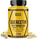 Quercetin עם תוסף Bromelain 1200 מ"ג, Quercetin 500 מ"ג קפסולות, עוזר לתמוך חסינות בריאה, חומצה פולית, 60 ספירה