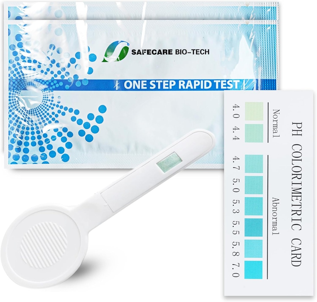 One Step Vaginal pH Bacterial Vaginosis Test Kit, 5 Test Kits, BV, Yeast זיהומים, Feminine Vaginal Health, pH Balance for Women, Individually Foil Wrapped