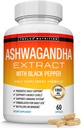 אורגני Ashwagandha Root אבקת גלולות 1950 Mg עם שחור פפר לחלץ - טהור טבעי אשוגנדה, אנרגיה תמיכה, עבור גברים נשים, 60 קפסולות