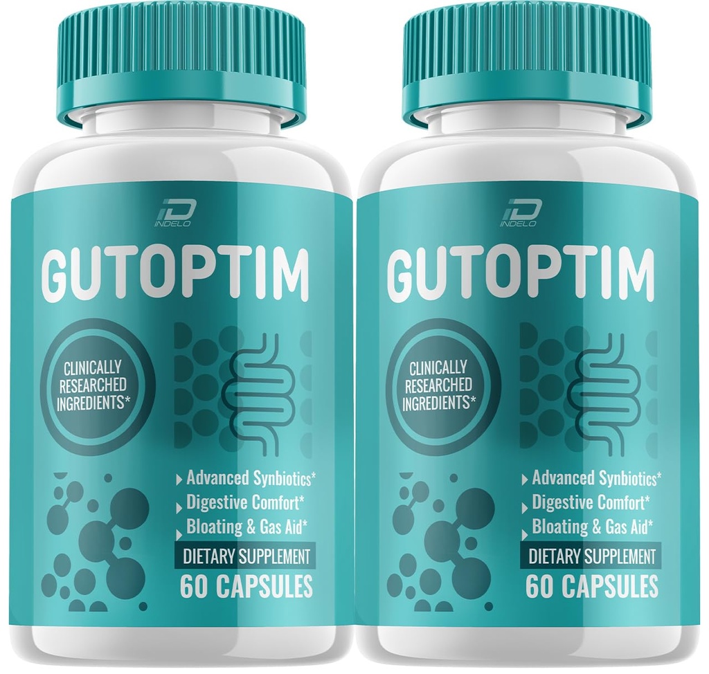 קפסולות פרוביוטיות מתקדמות, Gutoptim Probiotics תמיכה עבור גלולות בריאות העיכול, Gutoptim ביקורות, Guttoptim תוספת תמיכה (2 Pack - 120 קפסולות)
