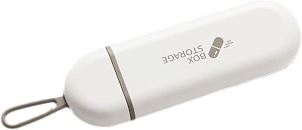 Small Daily Pill Organer, Portable Travel Size Pill Box, BPA חינם, ערכת נושא מעולה ברפואה מקרה Holder Dispenser עבור ויטמין, שמן דגים, תוספי תזונה, Meds, מינרלים, DHA, White