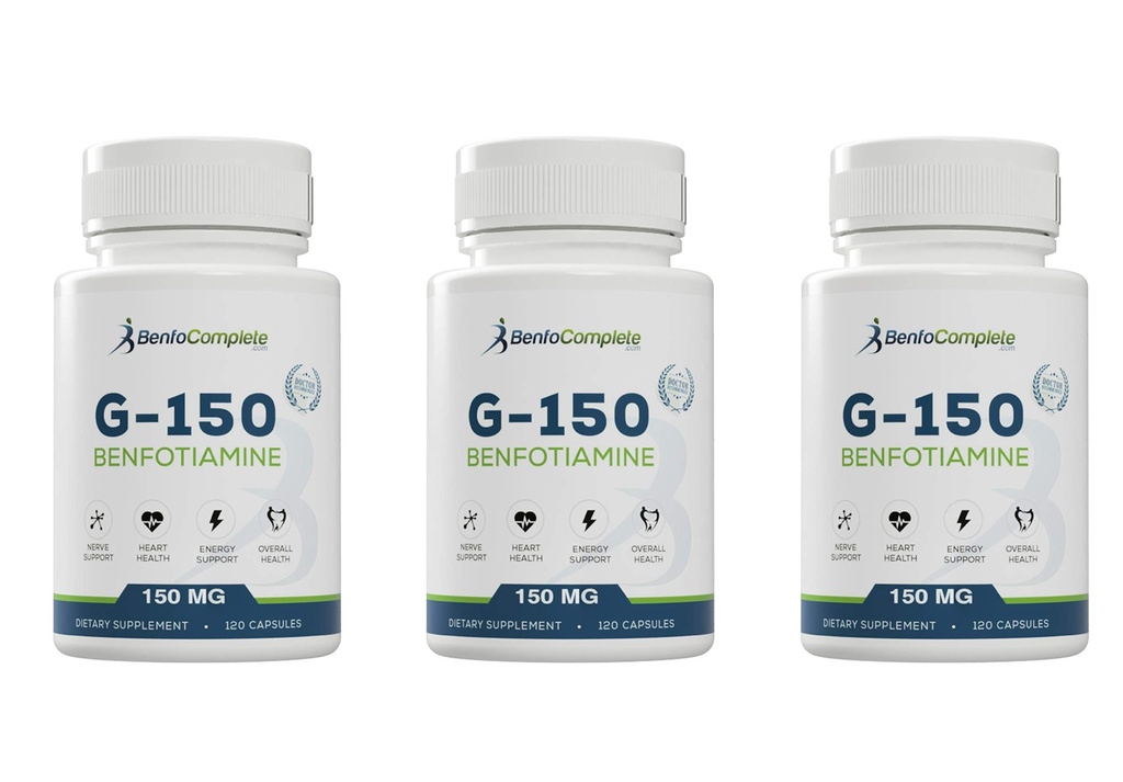 Benfotiamine 150Mg 120 Gelatin קפסולות Per Bottle - Pack Of 3 בקבוקים