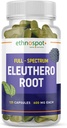 Full Spectrum Eleuthero Root כמוסות - סיביר ג'ינסנג - Boosts Physical Stamina & Mental alertness - תומך במערכת החיסון - שיפור פרופיל אלותירוסייד - כל טבעי - 125 קפסולות טבעוניות