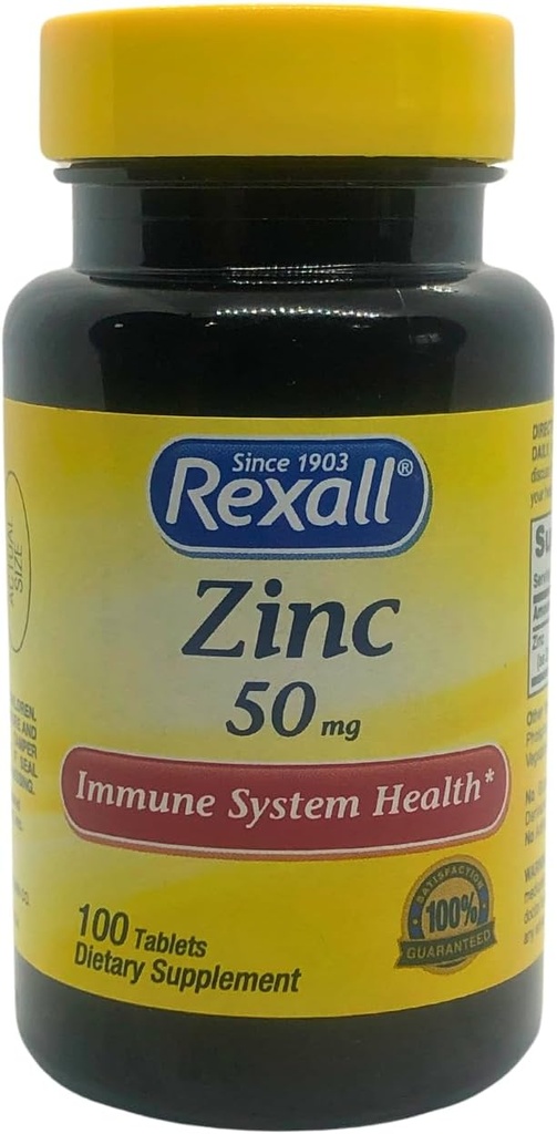 Rexall Zinc 50mg - 100 טבליות