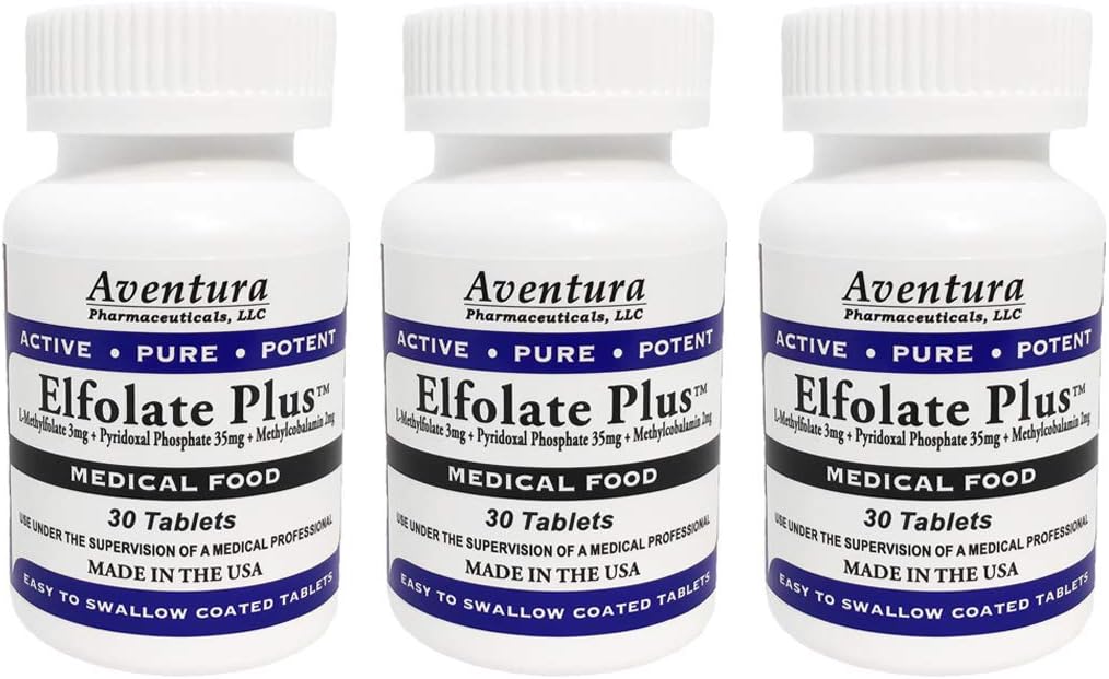 בנוסף ® 3 מ"ג 3 Pack L-Methylfolate Methyl Folate Methylfolate מזון רפואי תוסף כוח מקצועי כוח טהור 30 טבליות