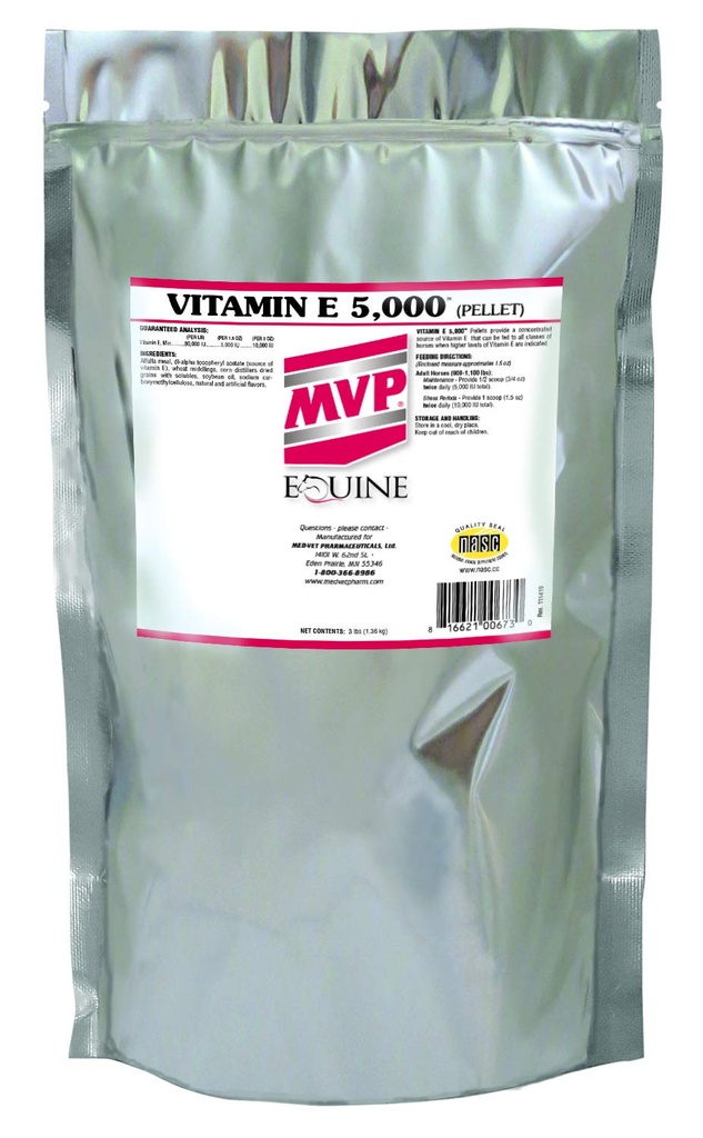 ויטמין E 5,000 (3lb) Pelleted ויטמין E עבור סוסים