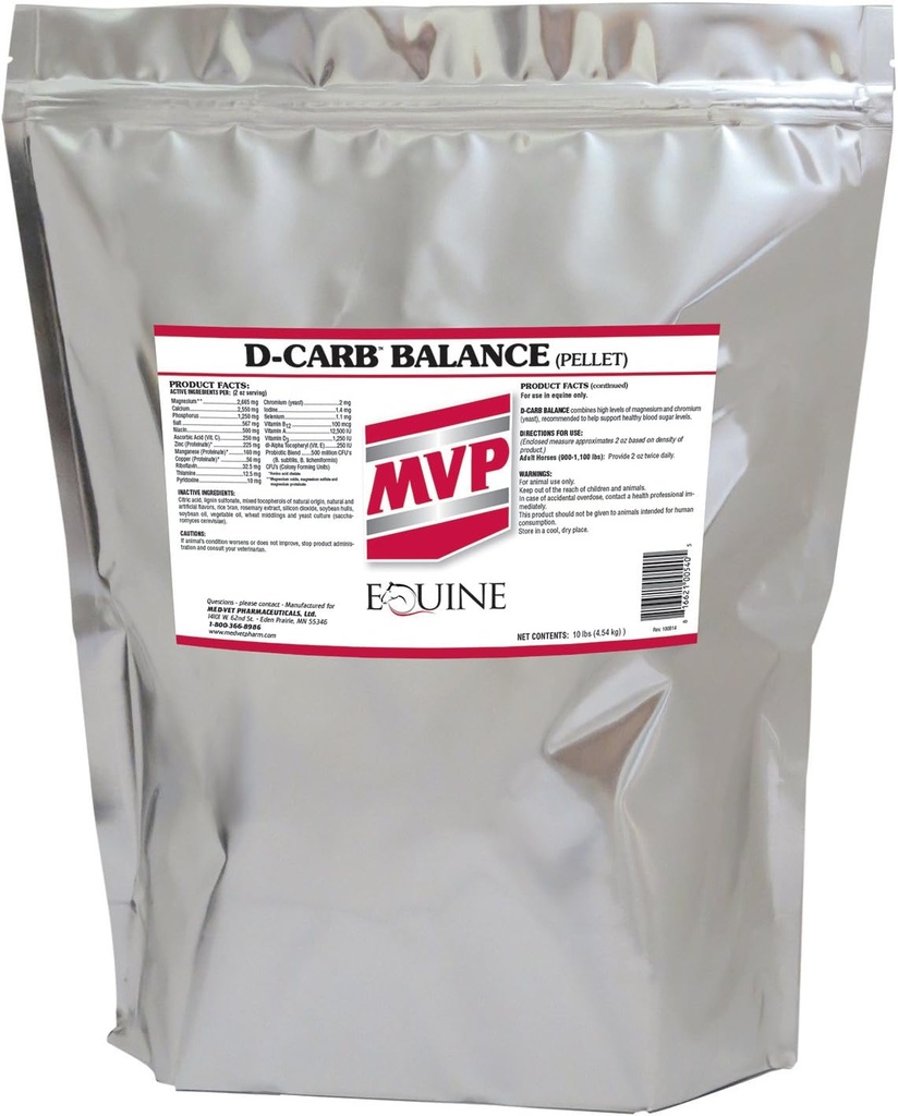 MVP D-Carb Balance (10lb) תומך Glucose Metabolism + Vitamins ו Probiotics.