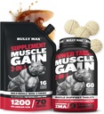 Bully Max 3-in-1 נוזל שריר בונה ו Power Tabs (60 כרטיסיות) Bundle - תוסף חלבונים גבוה וצ'ואמין רב ויטמין עבור צמיחה, אנרגיה ושיקום בכל Breeds, Puppies & מבוגרים כלבים
