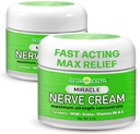 Miracle Nerve Cream - כוח מקסימלי - Turmeric ו Arnica Band for Neuropathy Discomfort - Soothing Foot & Hand Formula with MSM, B6, E - Made in USA - 2 Pack