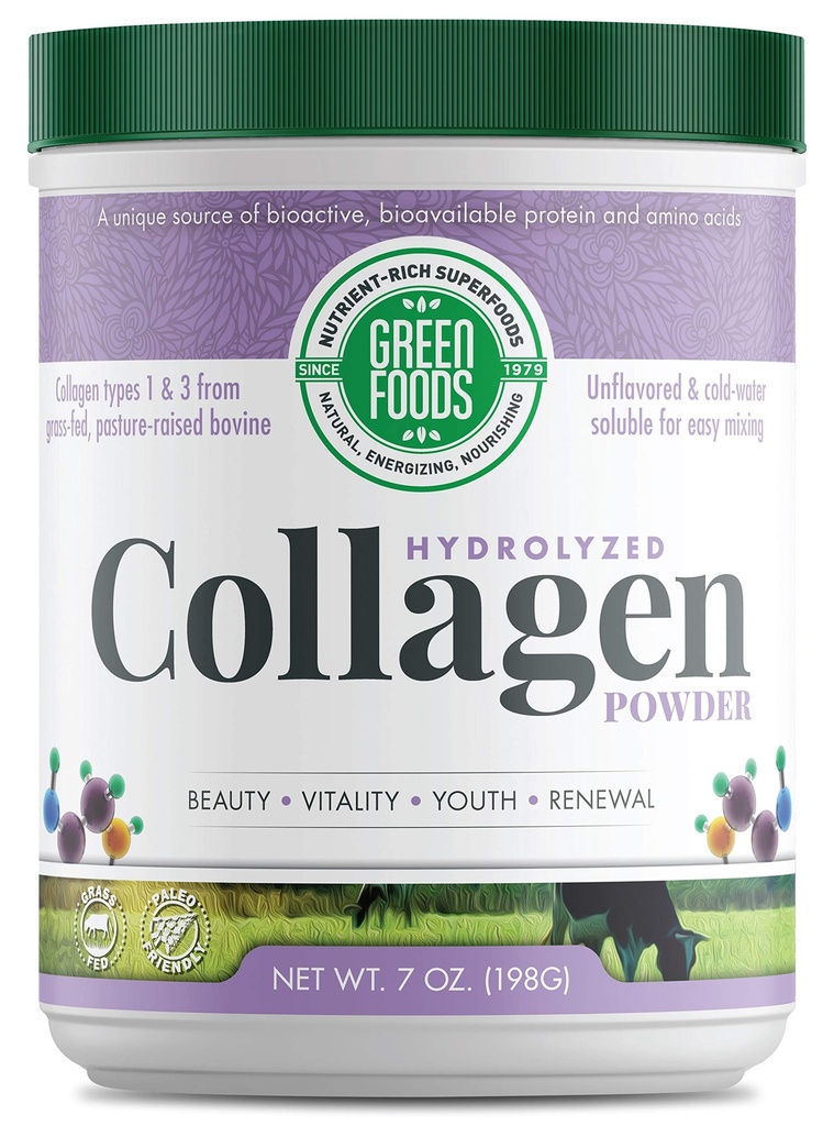 מזונות ירוקים Grass Fed Pasture גייסו את אבקת החלבונים של hydrolyzed Collagen Peptides