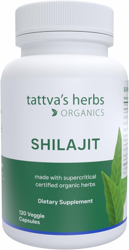 Herbs Shelajit Herbal תוסף, Shilajit עבור גברים ונשים, כריות שילאג'יט ההימלאיה, תמצית Shilajit, 1 Pack, 120 Count, 25 שנים של שירות Premium