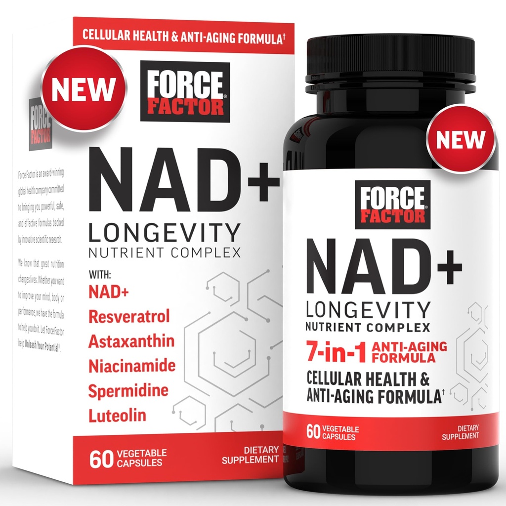 עבור FACTOR NAD+ (NMN או Nicotinamide Riboside Alternative) עם Resveratrol, Astaxanthin, זרע ו Luteolin Complex, NAD כדי לתמוך בריאות סלולרי והזדקנות בריאה, 60 קפסולות