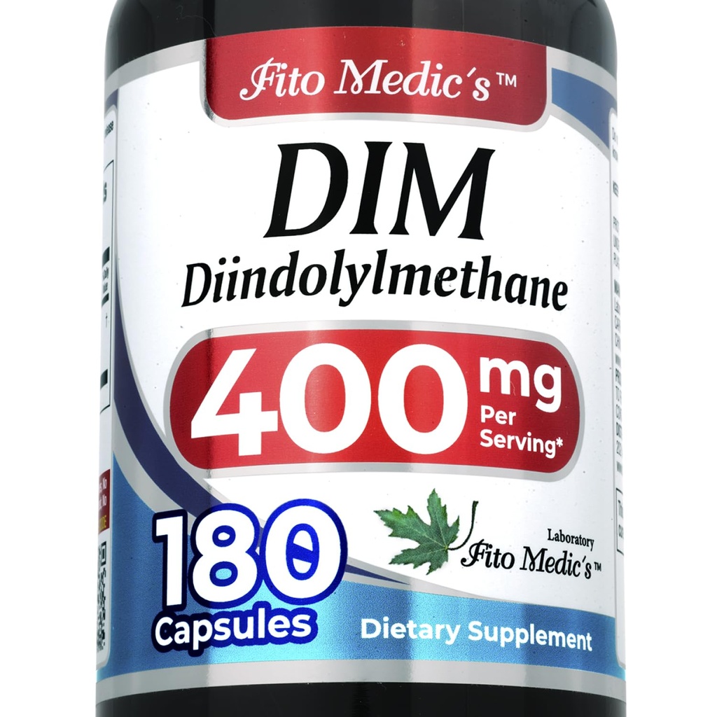 המעבדה של FITO MEDIC | dim Supplement |180 קפסולות |400 מ"ג | dim | diindolylmethane | dim 400mg | Ultra High Absorption.