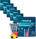 DripDrop hydrotion Packets - Bold Variety Pack - Single Serve Electrolytes אבקת לשתות Mix - Watermelon, ברי, לימון, כתום - non-GMO, Gluten Free, טבעוני - 192 מקלות