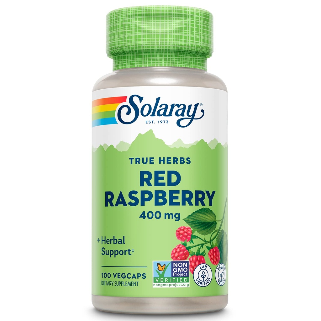 SOLAרי Red Raspberry Leaves כמוסות, 400 מ"ג | 100 Count