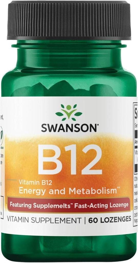 Swanson Supplemelts Sublingual ויטמין B-12 5 מיליגרם 60 Tabs