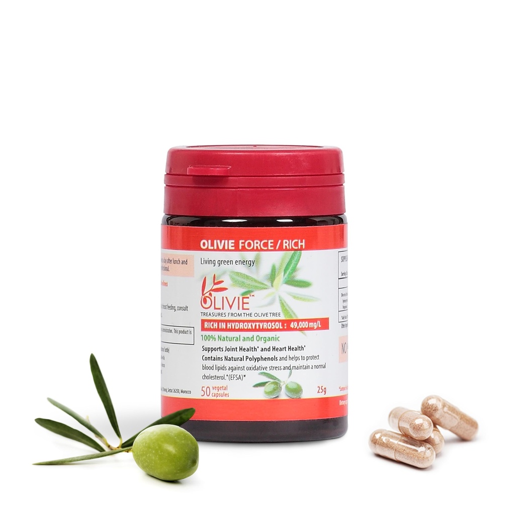 חומצה פוליפנול אורגנית Leaf לחלץ קפסולות Olivie Force / Rich | Antioxidant Polyphenol תוספת למבוגרים | תוספי תמיכה בריאות