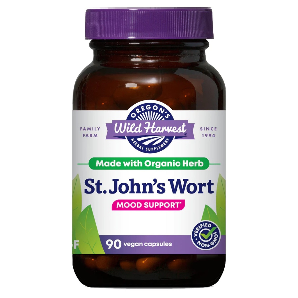 תוסף Wild Harvest St John's Wort, 90 Count