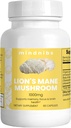 Mane Mushroom קפסולות 1000mg - תמיכה קוגניטיבית, nootropics neuroprotective, 60 טבעוני Caps