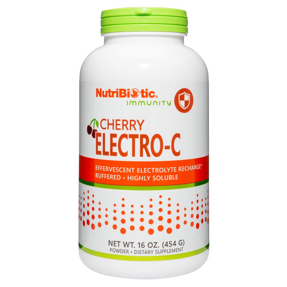Acbiiotic - Cherry Electro-C ויטמין C & Electrolyte אבקת, 16 Oz | 850 Mg ויטמין C Per משרת | Effervescent Electrolyte Recharge